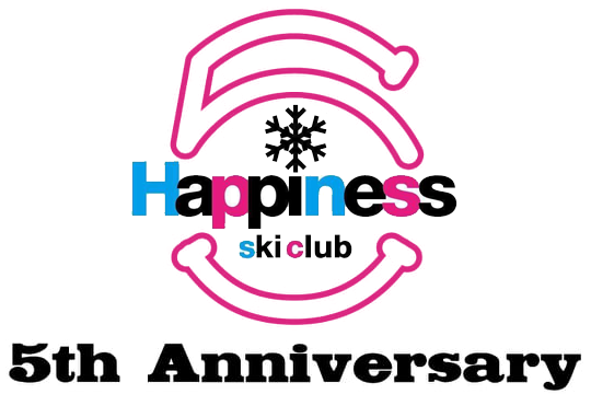 Happiness ski club 5th anniversary logo